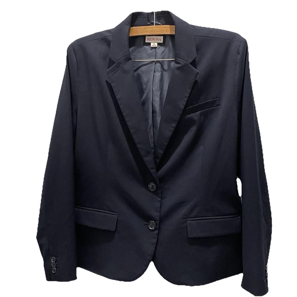 Womens Blazer Jacket 18 Casual Office Parties Party Wedding Navy Blue